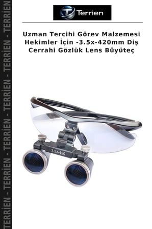 Uzman Tercihi Görev Malzemesi Hekimler İçin -3.5x-420mm Diş Cerrahi Gözlük Lens Büyüteç