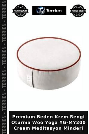 Premium Beden Krem Rengi Oturma Woo Yoga YG-MY200 Cream Meditasyon Minderi