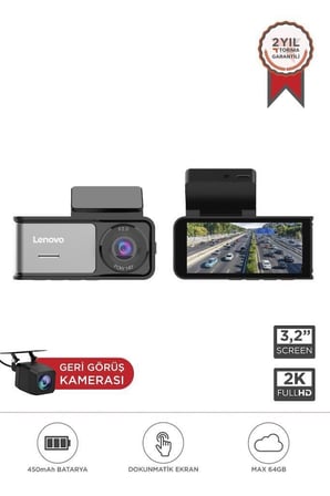 R1/5369 Siyah 2K Wifi Araç içi Dokunmatik Ön Ve Arka Araç Kamerası Takip Sürüş Hafıza