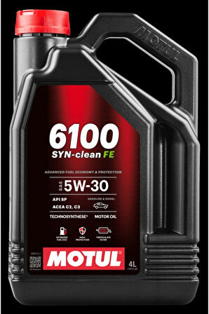 6100 Syn-clean Fe 5w-30 Dpf Partiküllü Acea C2-c3 Motor Yağı 4 L