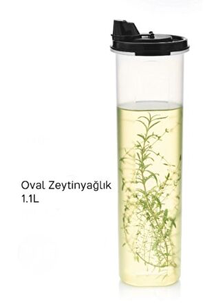 Tupperware 1.1l Oval Zeytinyağlık Yağdanlık Siyah Kapak Esc