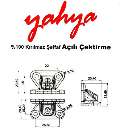 Yahya Kırılmaz Şeffaf Açılı Çektirme – 100 Adet