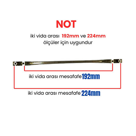 4 Adet Ezgi Krom Metal Mobilya Kulpu 192mm - 224mm