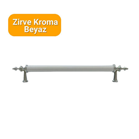 4 Adet Zirve Kroma Beyaz Metal Mobilya Kulpu 160mm