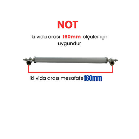 4 Adet Zirve Kroma Beyaz Metal Mobilya Kulpu 160mm