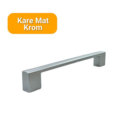 4 Adet Kare Mat Krom Metal Mobilya Kulpu 128mm