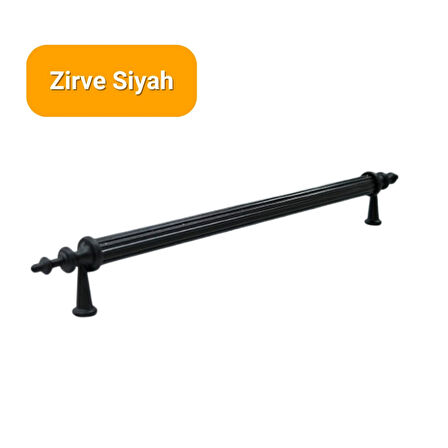 4 Adet Zirve Siyah Metal Mobilya Kulpu 192mm