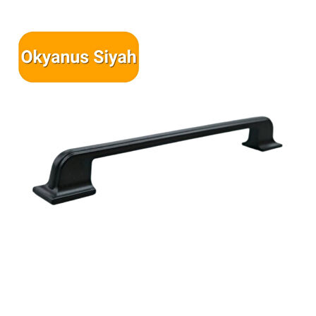 4 Adet Okyanus Siyah Metal Mobilya Kulpu 160mm - 192mm