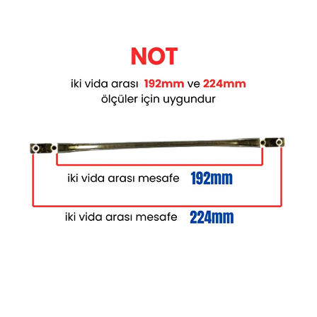 50 Adet Ezgi Krom Metal Mobilya Kulpu 192mm - 224mm