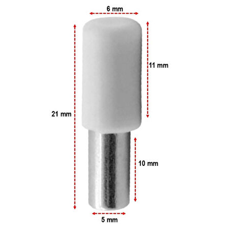 Plastik Başlı Metal Raf Pimi 1000 Adet