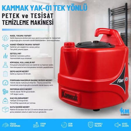 Kammak Yak-01 Tek Yönlü Petek Temizleme Makinesi