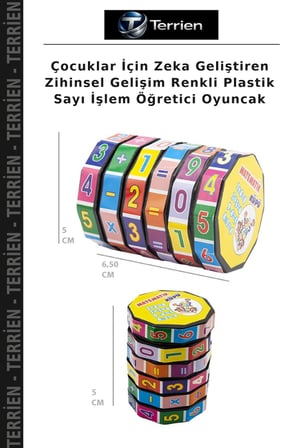 Çocuklar İçin Zeka Geliştiren Zihinsel Gelişim Renkli Plastik Sayı İşlem Öğretici Oyuncak