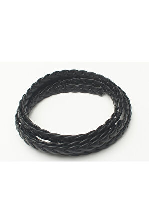 8-12 MM YASSI ÖRGÜLÜ NATUREL (DOĞAL) DERİ KORDON (1 METRE)