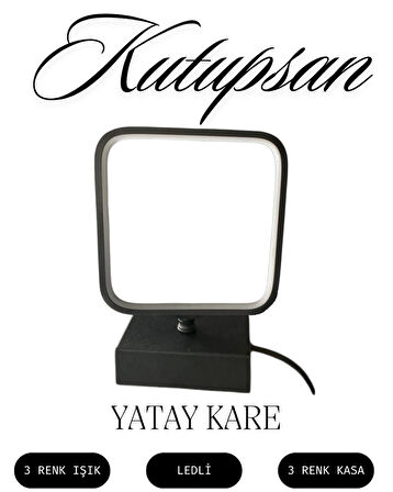 Kutupsan Yatay Kare Led Abajur