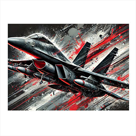 Çarpışan Savaş Uçakları Mdf Tablo 25cmX 35cm