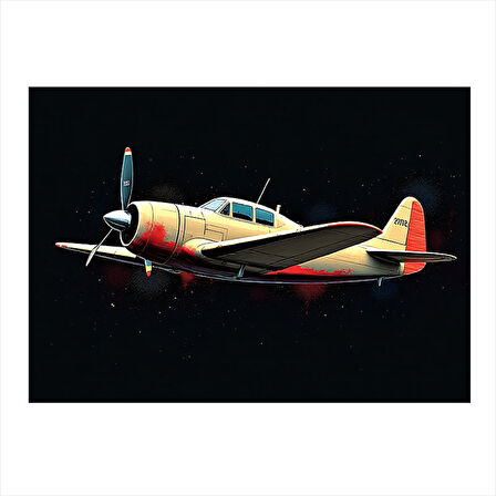 Sarı Uçak Dekoratif Mdf Tablo 35cm X50cm