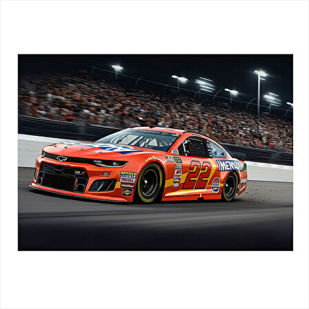 Kırmızı Nascar Yarışı Desenli Mdf Tablo 50cmX 70cm