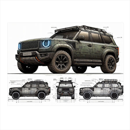 Zırhlı Suv Tasarımı Art Mdf Tablo 50cmX 70cm