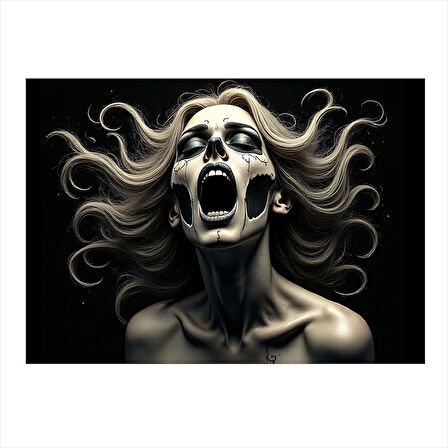Karanlık Kadın Art Mdf Tablo 35cm X50cm