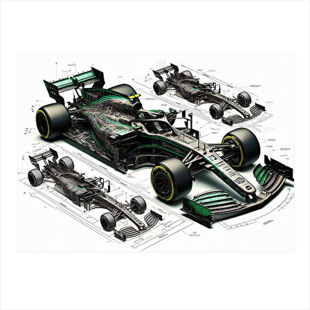 Yarış Arabası Tasarımı Hediyelik Ahşap Tablo 25cmX 35cm