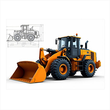 Sarı Kepçe Tasarımı Model Mdf tablo 25cmX 35cm