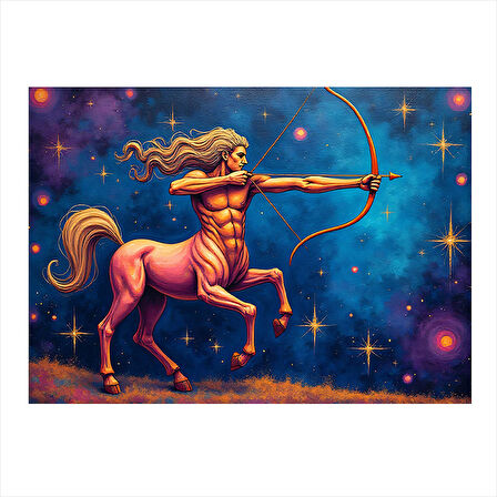 Yay Tutan Centaur Figürü Mdf poster 25cmX 35cm