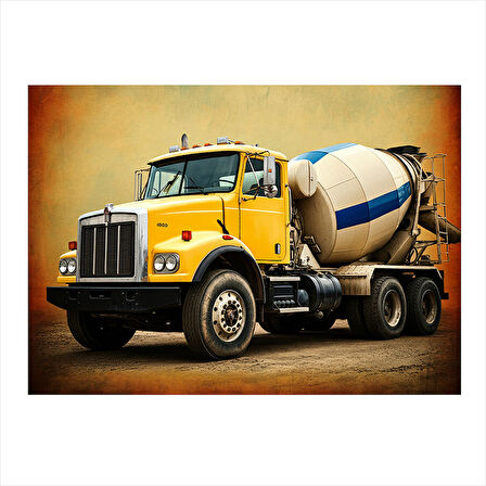 Beton Mikseri Aracı Modern Mdf Tablo 35cm X50cm