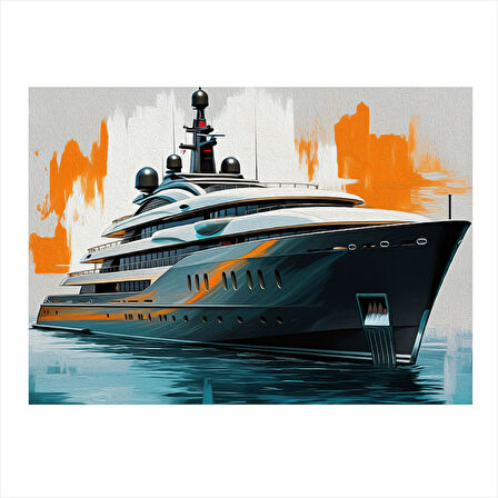 Lüks Yat Limanda Art Mdf Poster 25cmX 35cm