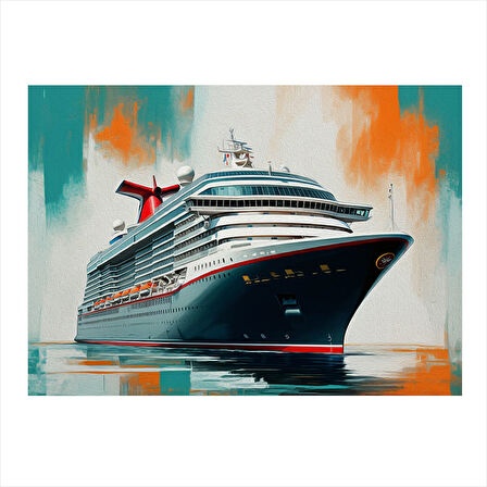 Modern Yolcu Gemisi Modern Mdf Tablo 25cmX 35cm