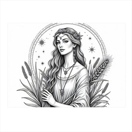 Başak Burcu Mdf poster 25cmX 35cm