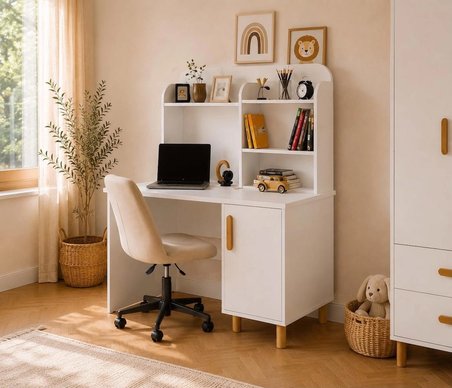Afilli Bohem Cocuk Odası Takımı Yavrulu Masalı Tamamı Mdf Beyaz