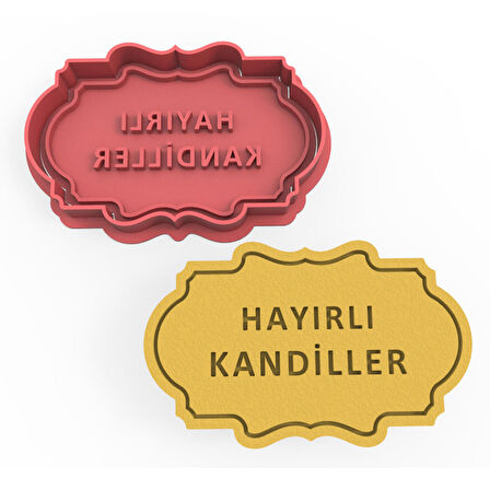 Hayırlı Kandiller Kurabiye Kalıbı Şekillendirici Kopat 2'li