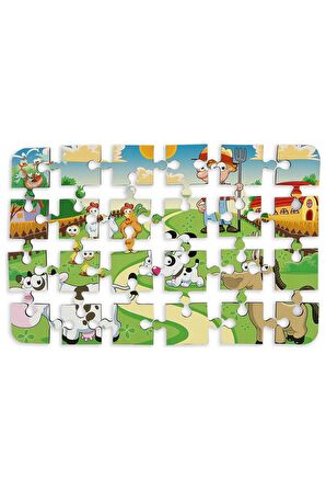 Çiftliğim 24 Parça Ahşap Puzzle Yapboz