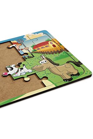 Çiftliğim 24 Parça Ahşap Puzzle Yapboz