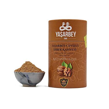 YAŞARBEY CEVİZLİ DİBEK KAHVESİ 400 GR (HEDİYELİK KUTU)