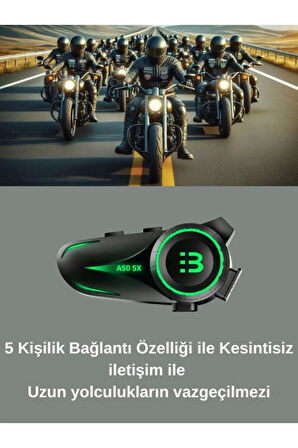 A50 5x Motor Kask Kulaklık Rgb Bluetooth Motosiklet Kulaklık Intercom 5 Kişi Eşleşme