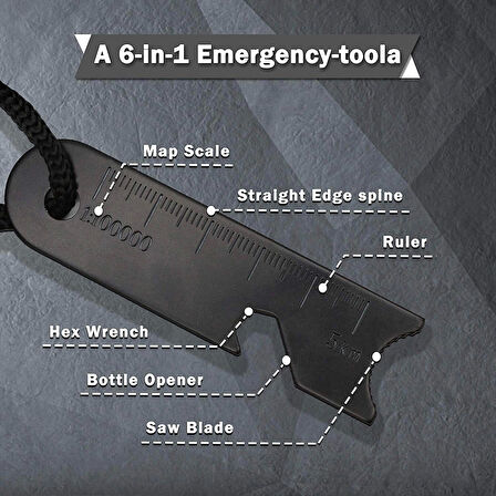 Survive Magnezyum Çubuğu Ateş Başlatıcı Çakmak Taşı