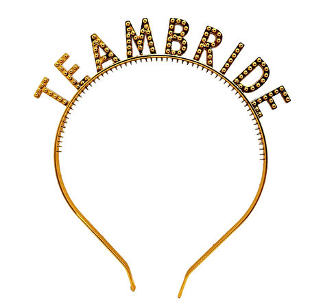 Altın Renk Team Bride Taç Plastik – Gelin Ve Nedime Tacı