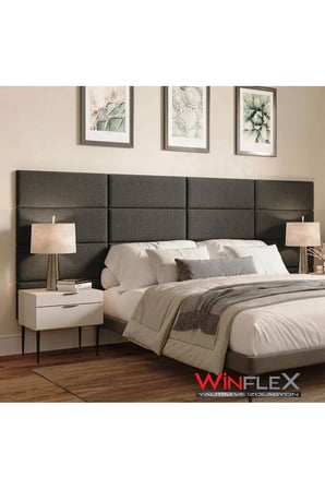 WİNFLEX  (25x50Cm) Dikdörtgen Kumaş Kaplı Akustik Panel-(1 ADET) ANTRASİT