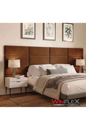 WİNFLEX  (25x50Cm) Dikdörtgen Kumaş Kaplı Akustik Panel-(1 ADET) KAHVERENGİ