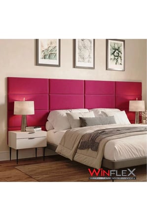 WİNFLEX  (25x50Cm) Dikdörtgen Kumaş Kaplı Akustik Panel-(1 ADET) FUŞYA