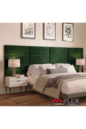 WİNFLEX  (25x50Cm) Dikdörtgen Kumaş Kaplı Akustik Panel-(1 ADET) YEŞİL