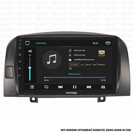 Araç Multimedya Hyundai Sonata Android 12 Carplay 4Gb Ram + 64Gb Hdd 2006-2008 Navigasyon Ekran MYW