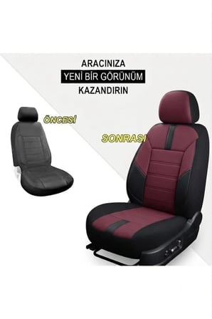 Yıldız Bordo Serisi Fiat Brava İle Uyumlu Tam Set Oto Koltuk Kılıfı