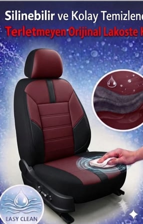 Yıldız Bordo Serisi Geely Echo İle Uyumlu Tam Set Oto Koltuk Kılıfı