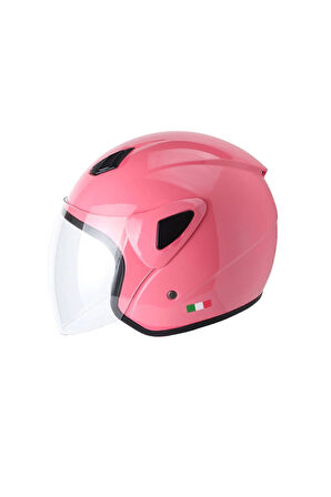 Kask Sw-733 Pembe Yarım Şeffaf Camlı