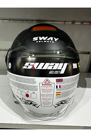KASK SWAY SW-737 ARMY MAT YEŞİL/SİYAH ÇENESİZ GÜNEŞ GÖZLÜKLÜ