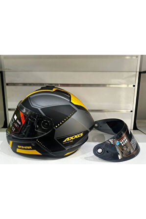 KASK AXXİS DRAKEN S SONAR C3 MAT TİTANYUM/YELLOW