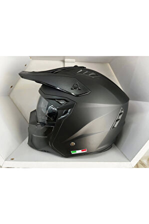 Kask X1-x Seul Çene Çıkan Mat Siyah