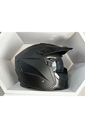 Kask X1-x Seul Çene Çıkan Mat Siyah